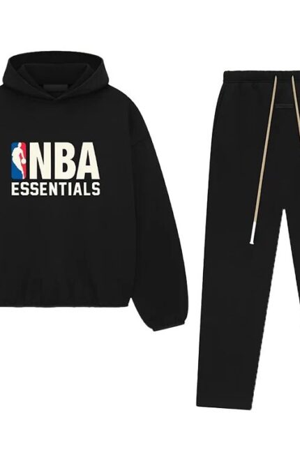 FEAR OF GOD ESSENTIALS NBA BLACK TRACKSUIT